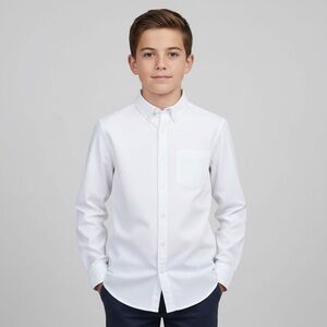 Children’s Place White Casual Button Down Shirt size 10-12